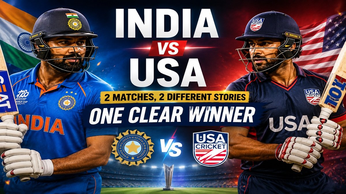 United States national cricket team vs India national cricket team stats showing the two teams in a T20 World Cup matchup