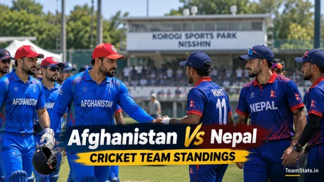 Afghanistan National Cricket Team vs Nepal National Cricket Team Standings 2026