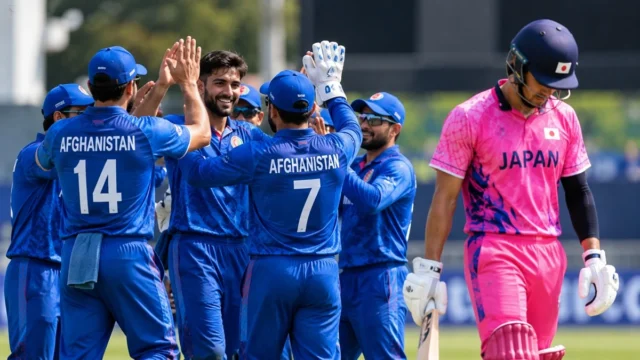 Afghanistan vs Japan Asian Games 2026 cricket match result