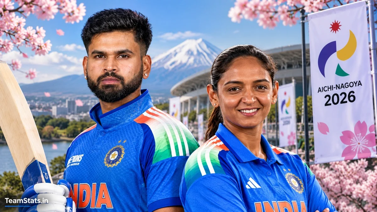 Asian Games Cricket 2026 featuring India men’s and women’s cricket teams in Japan