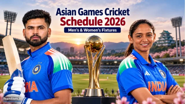 Asian Games Cricket Schedule 2026 with men’s and women’s fixtures