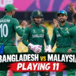 Bangladesh vs Malaysia Playing 11 and probable Playing XI for Asian Games 2026 quarter-final
