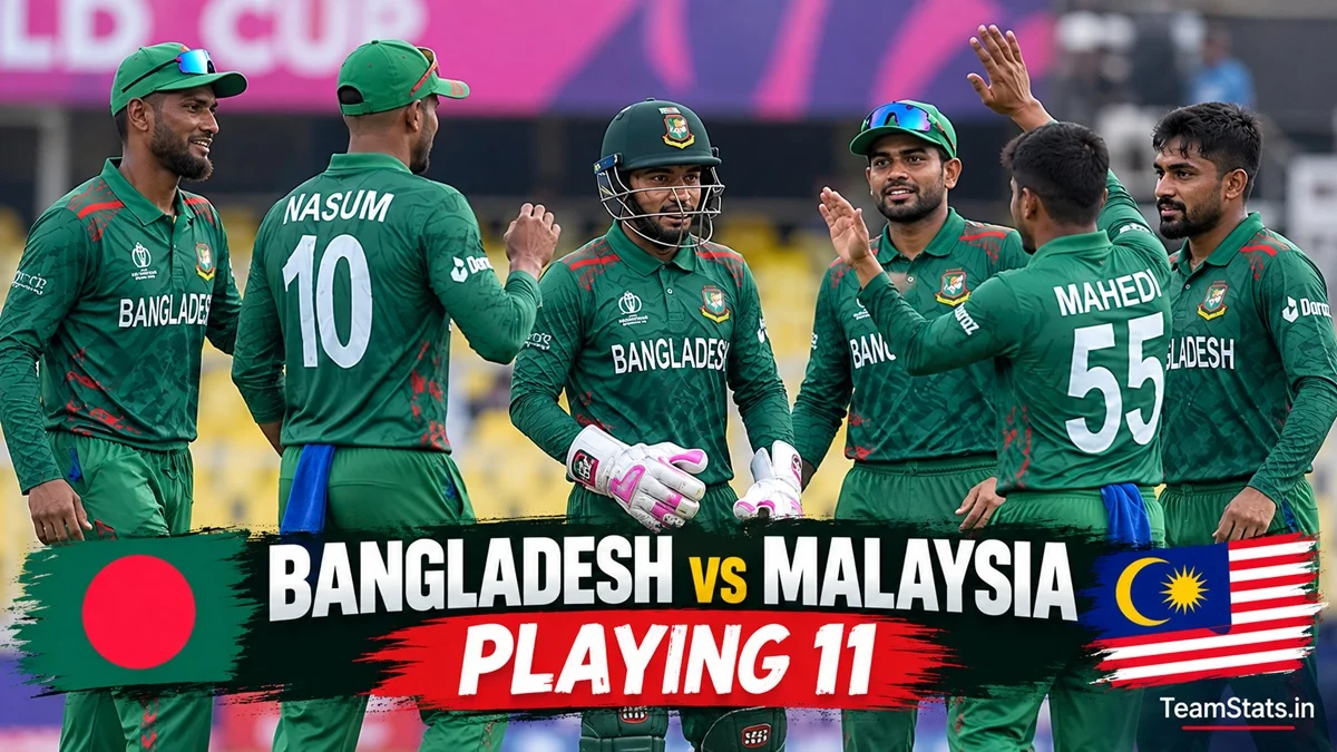 Bangladesh vs Malaysia Playing 11 and probable Playing XI for Asian Games 2026 quarter-final