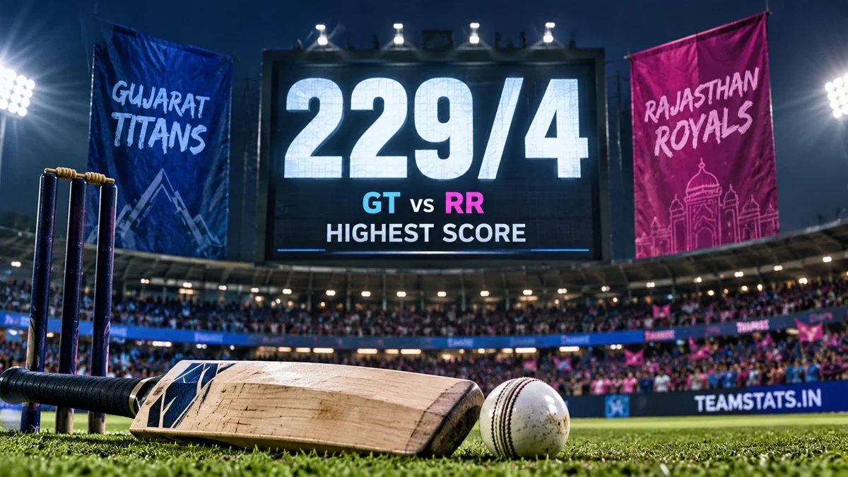 GT vs RR Highest Score – Gujarat Titans 229/4 against Rajasthan Royals