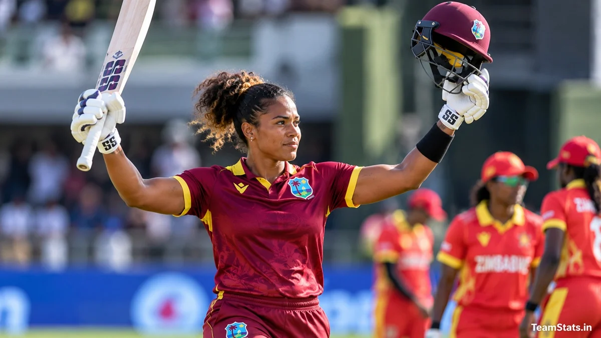 Hayley Matthews Smashes 182 Off 156 Balls vs Zimbabwe Women
