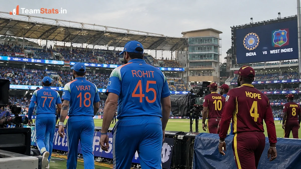 India vs West Indies Match Scorecard Today for IND vs WI 2nd ODI in Guwahati