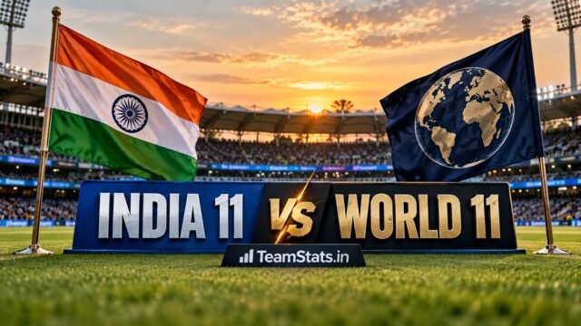India 11 vs World 11 2026 Schedule featuring India XI and World XI