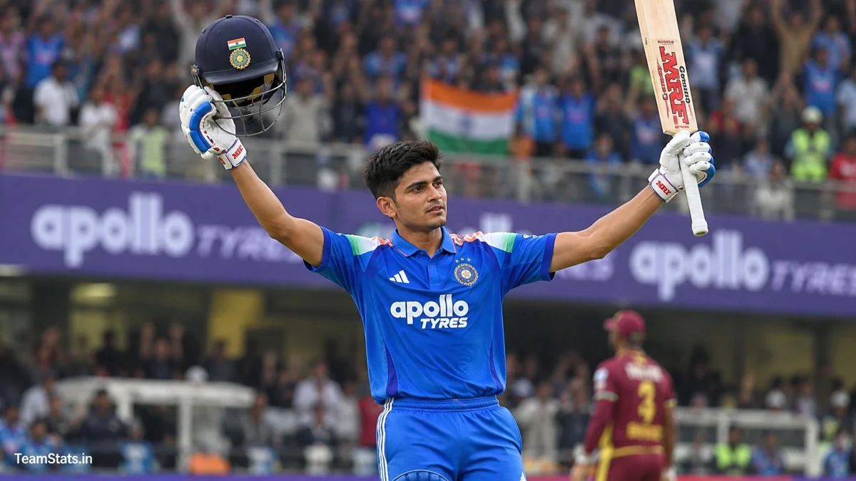 Shubman Gill 223 double century vs West Indies in 2nd ODI